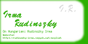 irma rudinszky business card